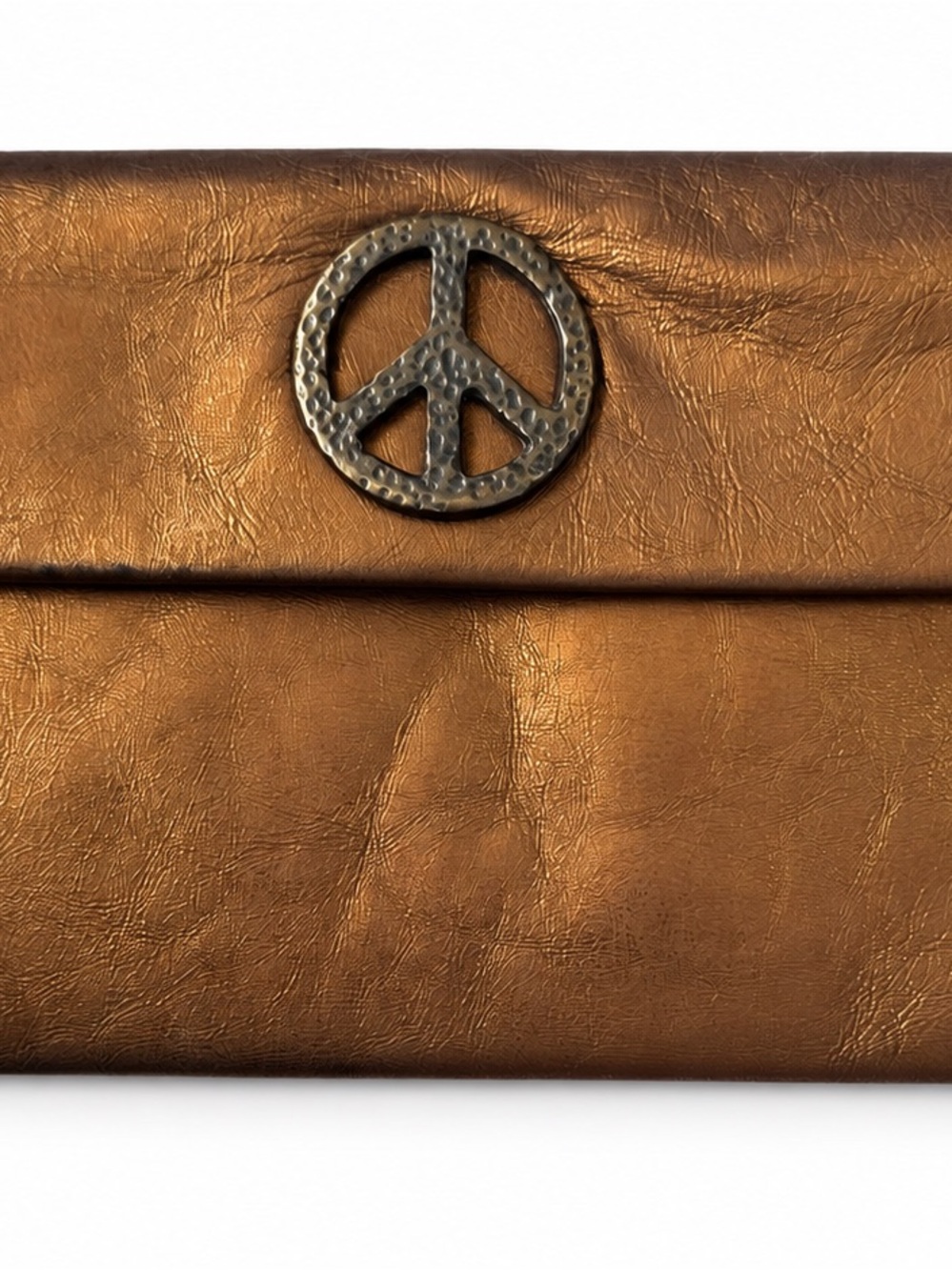 Donald J. Pliner Metallic Bronze Clutch Made in Italy